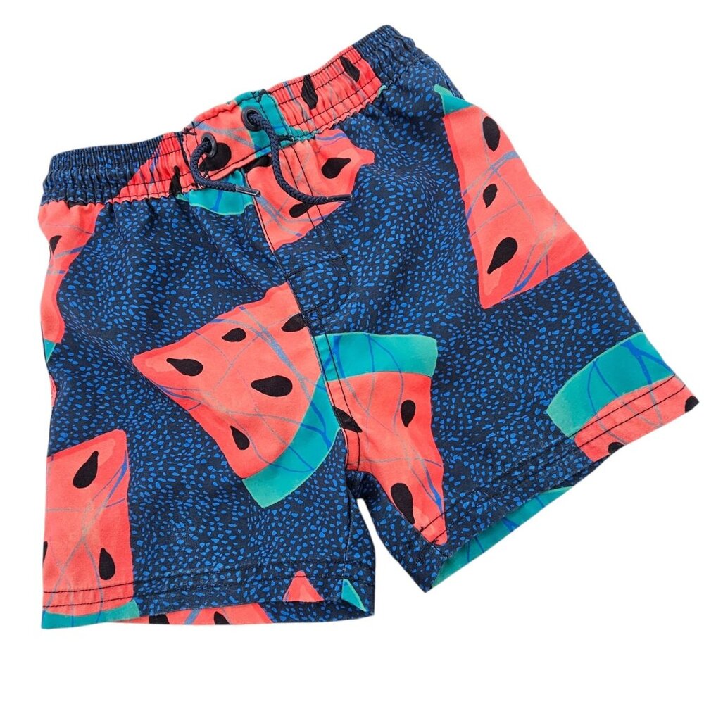 Tea Collection Boys 18-24 Months Watermelon Print Swim Trunks